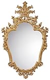 Breite ca.: 80 cm Casa Padrino Luxus Barock Spiegel Antik Gold - Handgefertigter Italienischer Barockstil Wandspiegel - Luxus Möbel im Barockstil - Barock Möbel - Luxus Qualität - Made in Italy