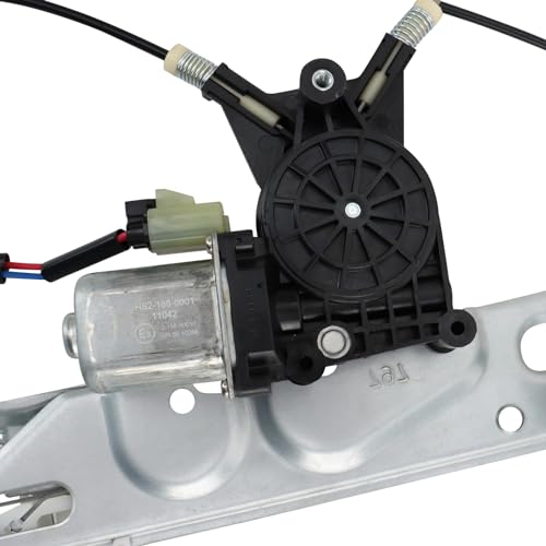 Image of TRQ Rear Passenger Side Power Window Motor and Regulator Assembly Compatible with 2009-2014 Ford F-150 Crew Cab