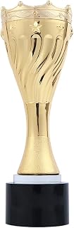 Large Award Trophy Cup Gold Metal Award Trophy Cup,Tall Trophy Cup for Sport Tournaments, Competitions, Party Celebrations Gold Trophy Cup with Custom Engraving (Color : Gold, Size : 10.6 * 3.14")
