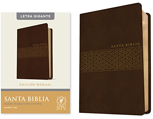 Santa Biblia Ntv, Edición Manual, Letra Gigante (Letra Roja, Sentipiel, Café): Ntv, Edición Manual, Letra Roja, Sentipiel, Café