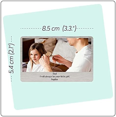Pomchick Personalised Wallet Photo Insert Card Text Polaroid Style Keepsake Valentine's Mother's Father's Day Christmas Birthday Gift for Her Him Boyfriend Girlfriend Wife Husband Dad Mum
