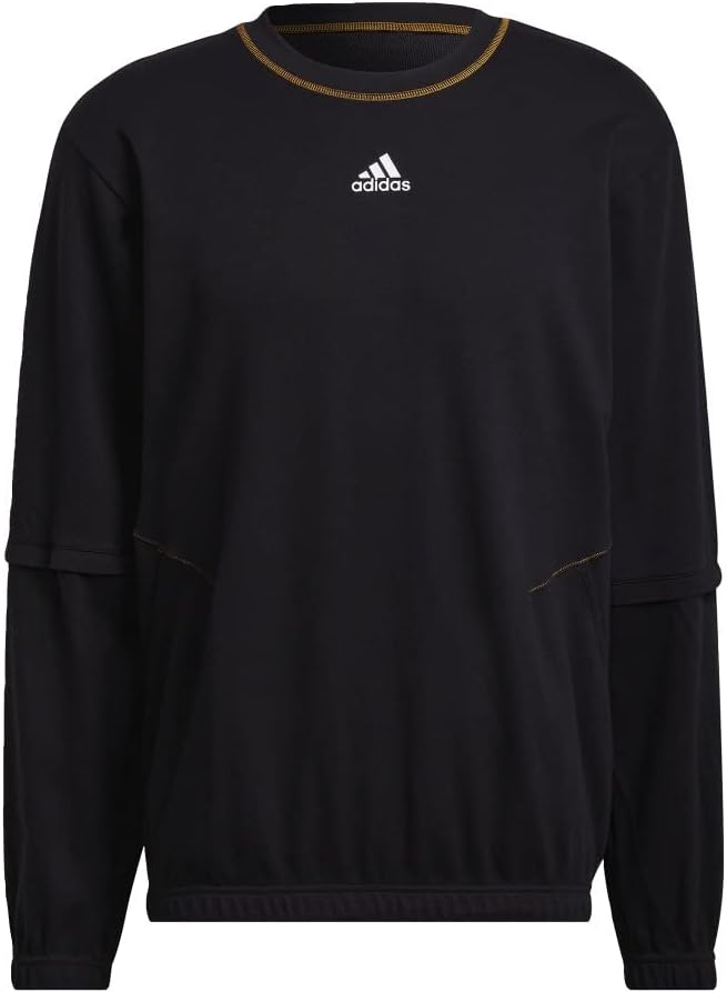 adidas Men's Travel Lightweight Sweatshirt, Medium Grey Heather