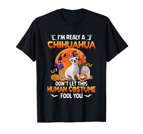 Funny Chihuahua Dog Halloween Costume for Men Women Kids T-Shirt