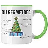 Trendation - Mathe Mathelehrer Tasse Mathematiker Geschenk Geometree Spruch Physik Physiker Geschenkidee Weihnachten Geschenke Physiklehrer (Grün)