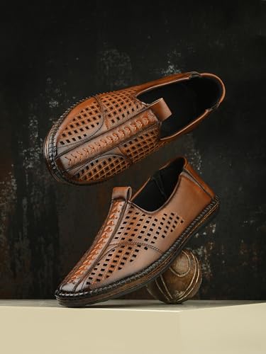 Image of Server Men's Loafer | Ethnic Shoes | Pathani Shoes Mojadi | Peshawari Slip On Shoes | Wedding Juttis | Party Shoes | Men's Fashion Shoes with TPR Sole