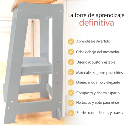 Taburete Infantil de Madera con Altura Ajustable Stepup Baby 7