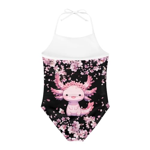 Image of Girls One Piece Swimsuit Summer Quick Dry Beach Sport Bathing Suit Halter Strap 1-10 Little Kids Toddler Swimwear