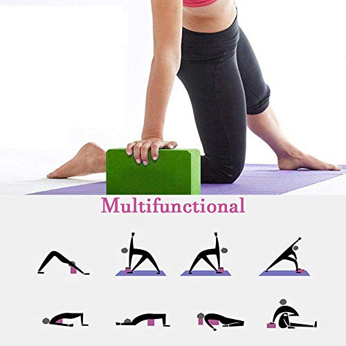 image for YoTelim Yoga Block 2 Pack Soft EVA Foam Yoga Bricks, Non-Slip Surface 