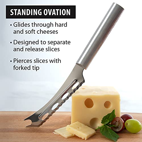 Rada Cutlery Cheese Knife – Stainless Steel Steel Serrated Edge With Aluminum Handle, Made In The Usa, 9-5/8 #TOP1