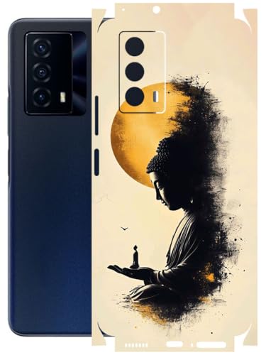 Image of AtOdds - Full Body Back Screen Guard Protector Film - Lamination Wrap Skin Sticker Compatible with IQOO Z5 | Scratchproof Matte Finish (Divine)