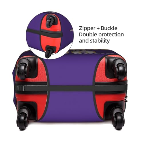 Image of Custom Minnesota Luggage Cover Personalized Football Style Suitcase Cover with Name Number Customized Washable Elastic Sports Travel Suitcase Protector for Business Vacation Gifts