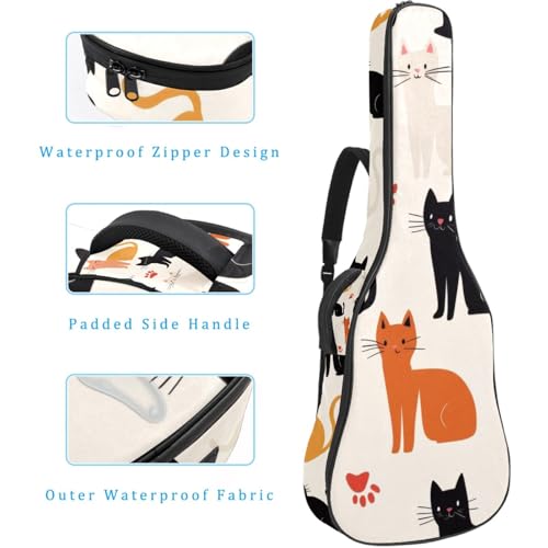 Étui guitare acoustique chat idéal pour transporter sa basse au cours - 4