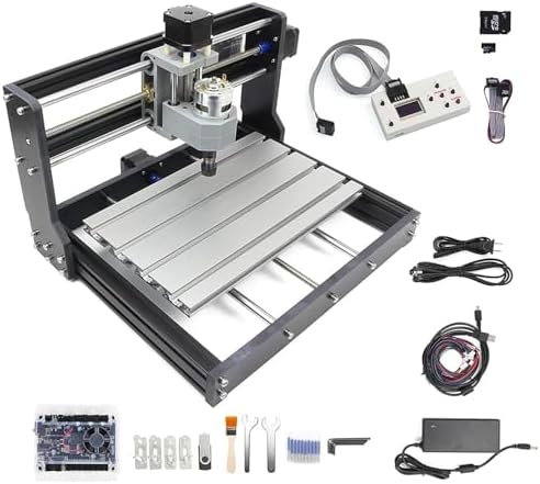 CNCTOPBAOS Upgrade CNC 3018-PRO 3 Axis DIY Mini CNC Router Kit with GRBL Remote Control Offline Controller PVC PCB Acrylic Plastic Wood Cutting Engraving Carving Milling Machine
