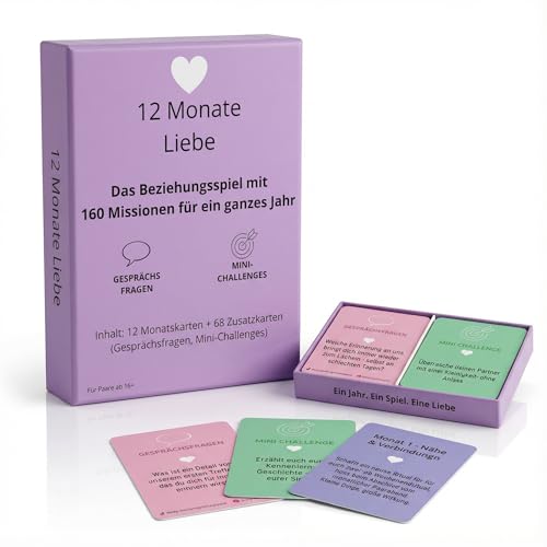 Das Date Night Spiel für Paare, Kartenspiel 160 Fragen & Challenges, für mehr Nähe & echte Gespräche, Geschenkidee für Freundin, Partner erwachsene, zu Valentinstag & Jahrestag. 80 Karten