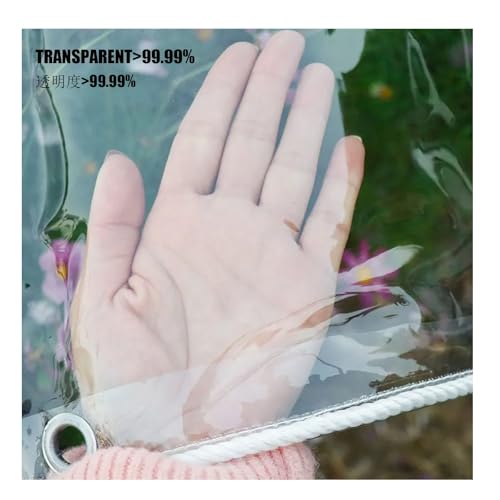 Bâche en vinyle transparent 2.3x2.5m bâche robuste imperméable jardin