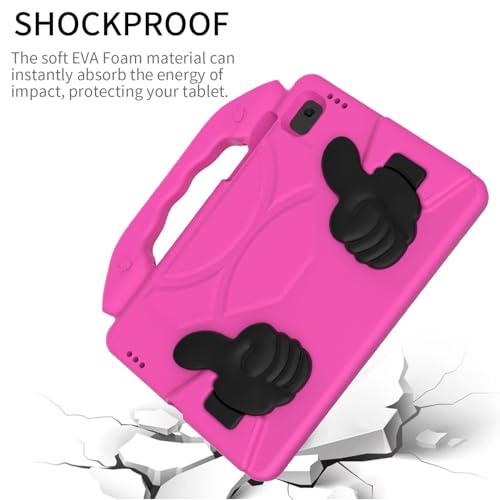 Ochronne etui na tablet Compatible with Samsung Galaxy Tab S5E 10.5 Inch SM-T720/T725 Tablet Case for Kids Lightweight EVA Shockproof Protective Handle Stand Cover Kid Friendly Case Pełna ochrona(Rose