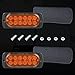 AT-HAIHAN Pack of 2 Aluminum Housing Amber LED Trailer Turn Signal Brake Parking Side Maker Lights, DOT Compliant Waterproof Surface Mount Lighting for Truck Tractor Jeep RV