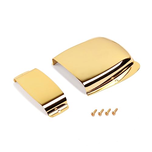 HANABASS Electric Guitar Bridge Cover Plate Bass Pickup Covers Gold Finish for Improves Aesthetic and Serves As Hand Rest Durable Guitar Accessory