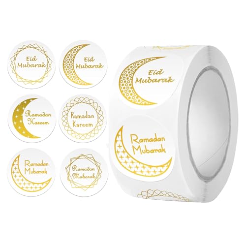 500Pcs Eid Mubarak Stickers Ramadan Sticker Envelopes Each Sticker Has A Unique Design Ramadan Mubarak Stickers Eid Mubarak Decorations Round Ramadan Stickers