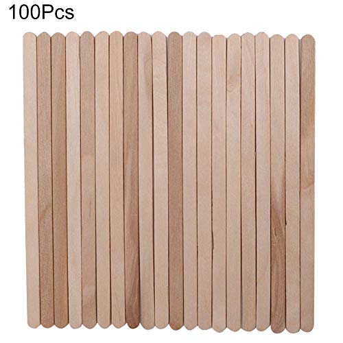 100Pcs/Bag Hair Removal Sticks, Wax Applicator Sticks, Wood Waxing Craft Sticks Men Women Depilatory Waxing Stick Wooden Spatula For Eyebrow Ear Face Mustache Bikini Lip Hair Removeal #TOP6