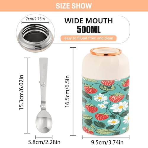 Termo de comida para alimentos calientes de acero inoxidable de 500 ml 4