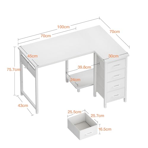 Bureau d'ordinateur réversible pour télétravail efficace en chambre