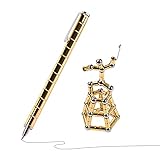 Toy Pen, Decompression Magnetic Metal Pen, Multifunction Writing Magnet Ballpoint Pen, Gift for Kids or Friends (Gold)