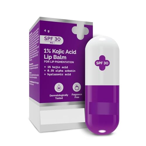 KP Lip Balm With Kojic Acid, Alpha Arbutin & Hyaluronic Acid I SPF 30 PA++ I Gives Moisturized Lips | Off White | Travel Friendly | For Dark & Pigmented Lips -4g
