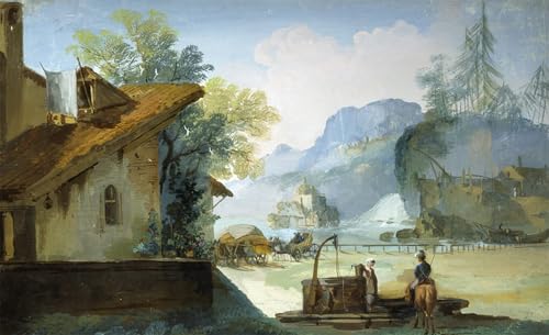 Pintura mural en lienzo decorativo para pared de salón o dormitorio vintage 60x90cm