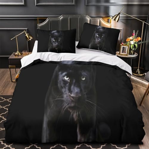 Parure de lit panthère noire pour chambre d'enfant originale