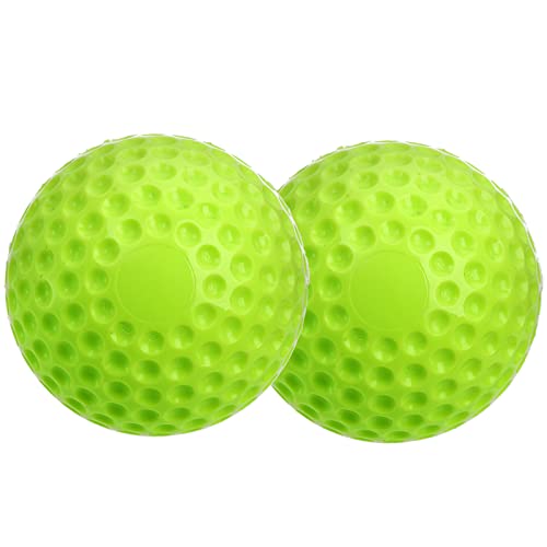 Tebery 12 Pack Green Dimpled Baseballs, 9-Inch Pitching Machine Baseballs for Hand-Eye Coordination, Hitting and Fielding Practice - Thumbnail 3