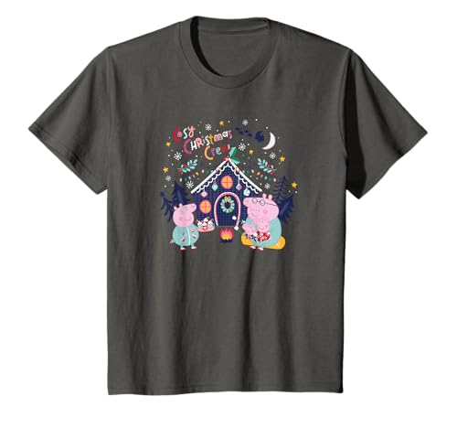 T-shirt Peppa Pig Noël enfant haut de groupe familial vêtement cosy fête