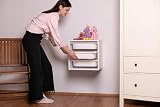 Svel Closet Organizers and Storage, 3 Drawers, Storage Cabinet Bins,Wall Cabinet, Bathroom, Office, Garage Pantry, Kitchen Organizer, Dresser Shelf Shoe Rack 3 Bins (White)