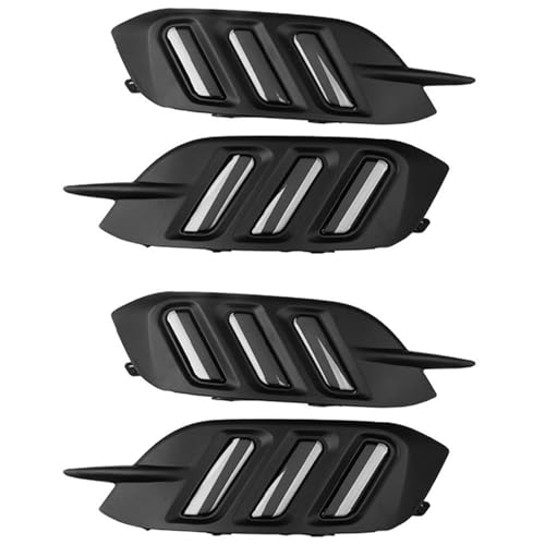 Wsikafxn 4x �Ԃ�LED DRL�f�C�^�C�������j���O���C�g�A���A�o���p�[�u���[�L���C�g�A�e�[�����C�g�A�t�H�O�����v�A 10Th Gen 2016-2019�p