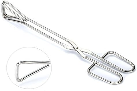 NPYPQ Kitchen Tongs, Stainless Steel Food Tongs Scissors Clamp for Cooking, Grill, Restaurant Serving, BBQ, 11 Inch