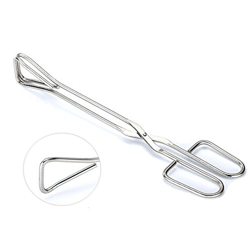 Kitchen Tongs, NPYPQ Metal Tongs for Cooking, 11 Inch Stainless Steel Grill Tongs for Restaurant Serving, BBQ