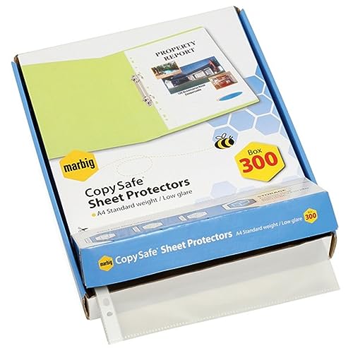 Protectores de hojas A4 Marbig 25170 para archivar apuntes escolares y documentos de oficina