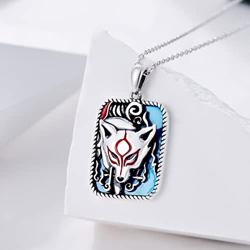Winnicaca Wolf Necklace For Women Turquoise Jewelry Sterling Silver Wolf Pendant Necklaces Wolf Jewelry Gifts For Women Girls Birthday #TOP2