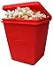 Microwave Popcorn Popper by MrLifeHack, BPA FREE Best Silicone Popcorn Maker, Makes Healthy No Oil Hot Air Popped Theater Style Popcorn in 2 minutes, Perfect 4 Movie Time at Home, Dishwasher Safe Red