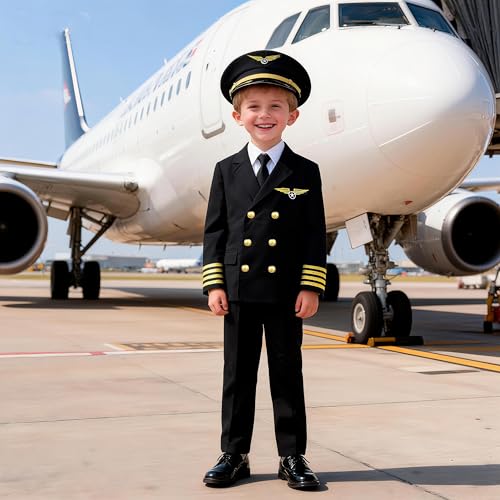 Disfraz de Capitán de Aerolínea para Niños 12-14 Años miniatura 3