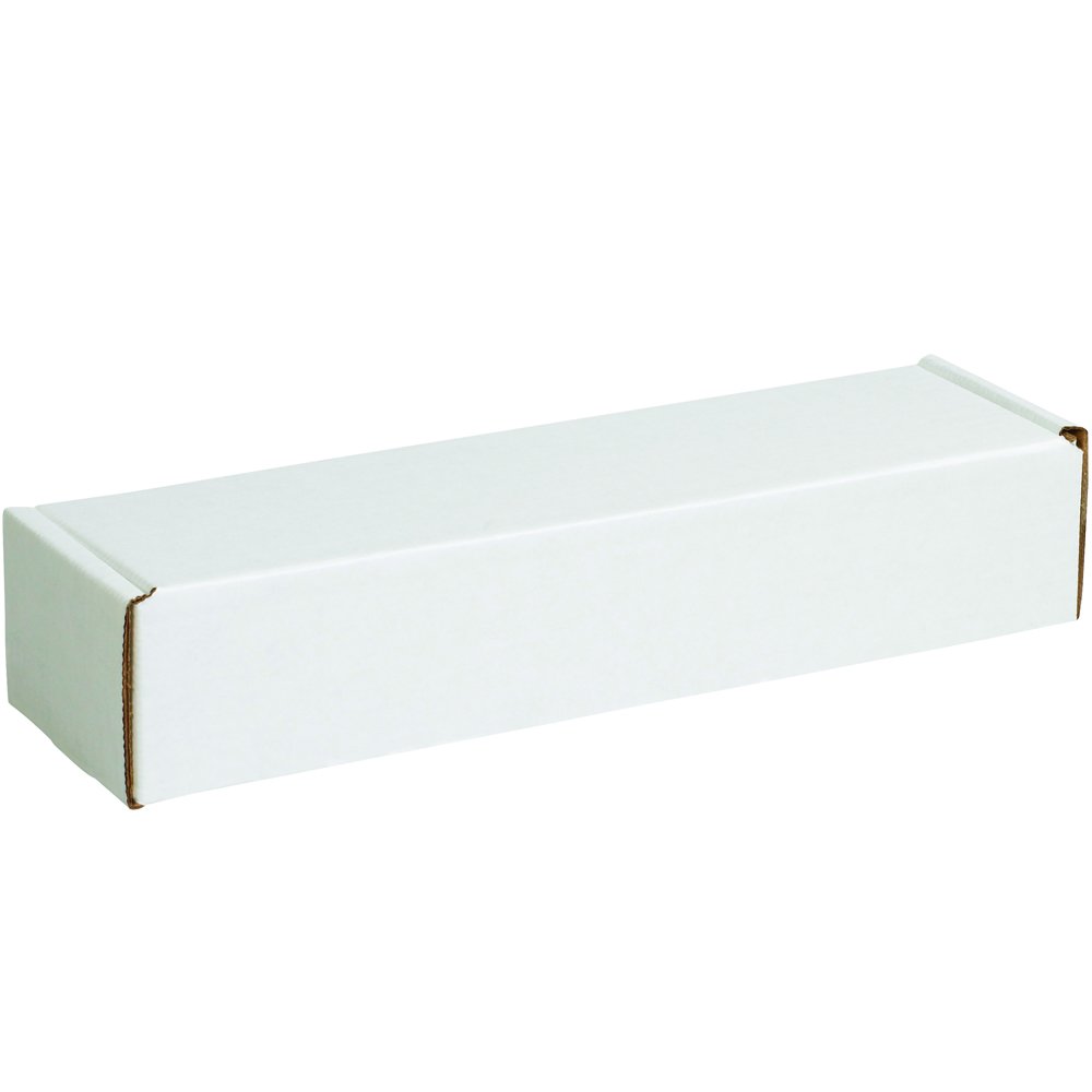 Aviditi White Literature Mailing Boxes, 14" x 3 3/4" x 2 3/4", Pack of 50, Crush-Proof, for Shipping, Mailing and Storing