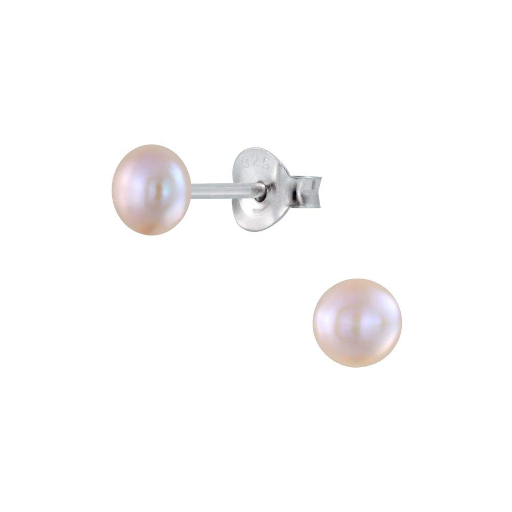 Via Mazzini 92.5-925 Sterling Silver 4mm Fresh Water Pearl Silver Stud Earrings for Women And Girls Pure Silver (ER0174_PH) (B08LSF8R58) Amazon Price History, Amazon Price Tracker
