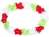  Alsino 12 STK. Hawaiikette Ketten Blumenkette grün Weiss rot HK-13