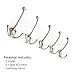 Ambipolar 5 Pack TriLeg Hook, Heavy Duty Big Triple Leg/Double Coat Hooks Base. Entryway Coat Hooks, Scarf and Jacket Hangers.Perfect Bath Towel Heavy Hooks (5 Pack, Satin Nickel)