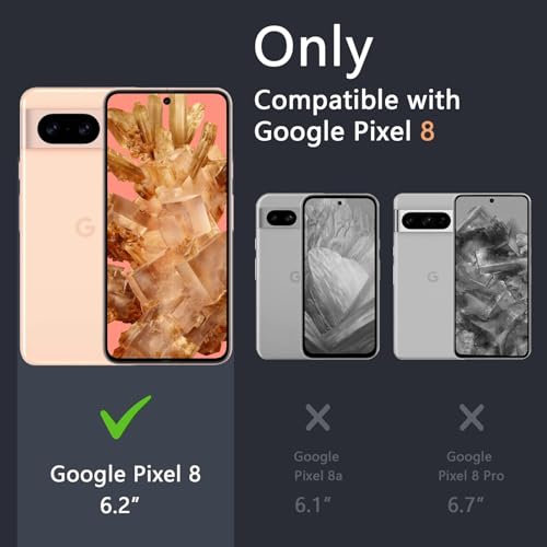 Coque Google Pixel 8 transparente à paillettes idéale pour vos sorties avec cordon
