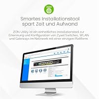 Zyxel Netzwerk PoE Switch 8 Port | Smart Managed Gigabit LAN Splitter | 8X PoE+ GbE mit 77W Budget + 2X SFP Ports | Lüfterlos Design | VLAN, IGMP, QoS | Desktop oder Wand Montage | GS1900-10HP – Ansicht 7