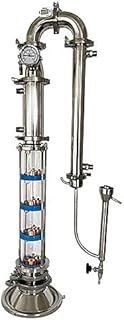 ANWUYANG 3 inch 76mm OD9 Flute Distiller With 5 Floor Distillation Lens Column For Homebrew, Copper Bubble Plate Sets5 (Size : A set)