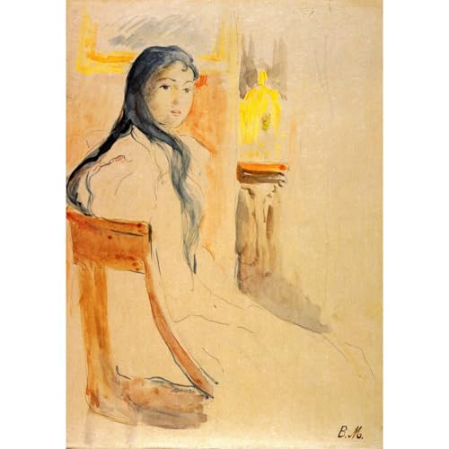 Impression sur toile Jeune fille au repos Morisot 76x101 cm