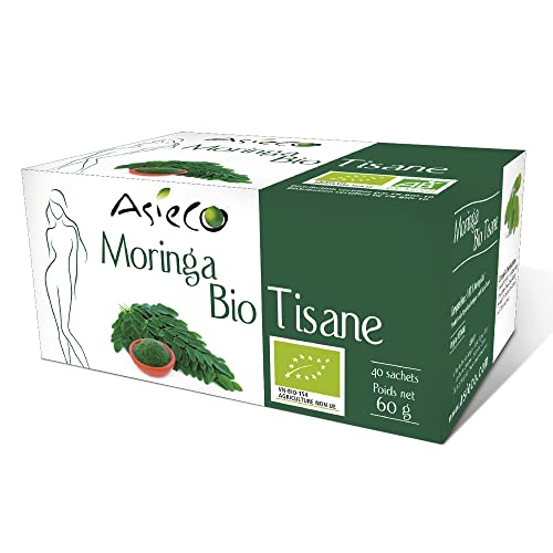 Tisane Moringa Bio Boîte de 40 Sachets de 1,5g - 100% Moringa Bio...