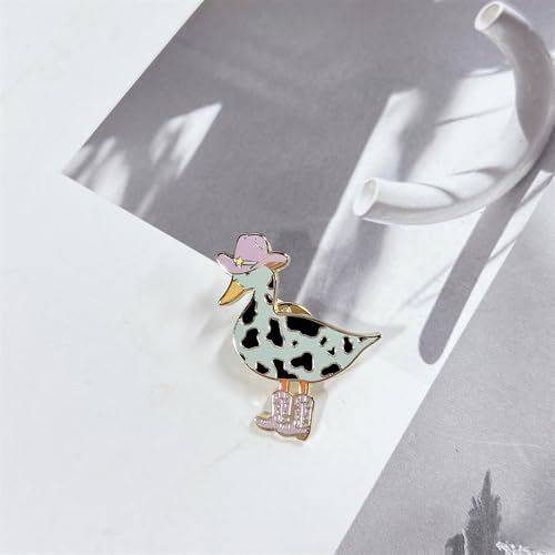 Cute Cartoon Cowboy Duck Brooch Pin For Women Girls Boy Funny Novelty Animal Cowgirls Hat Boots Lapel Enamel Pins Kawaii Corsage Clips Badges Button Jewelry Gifts For Backpacks Clothing Bags Hats2